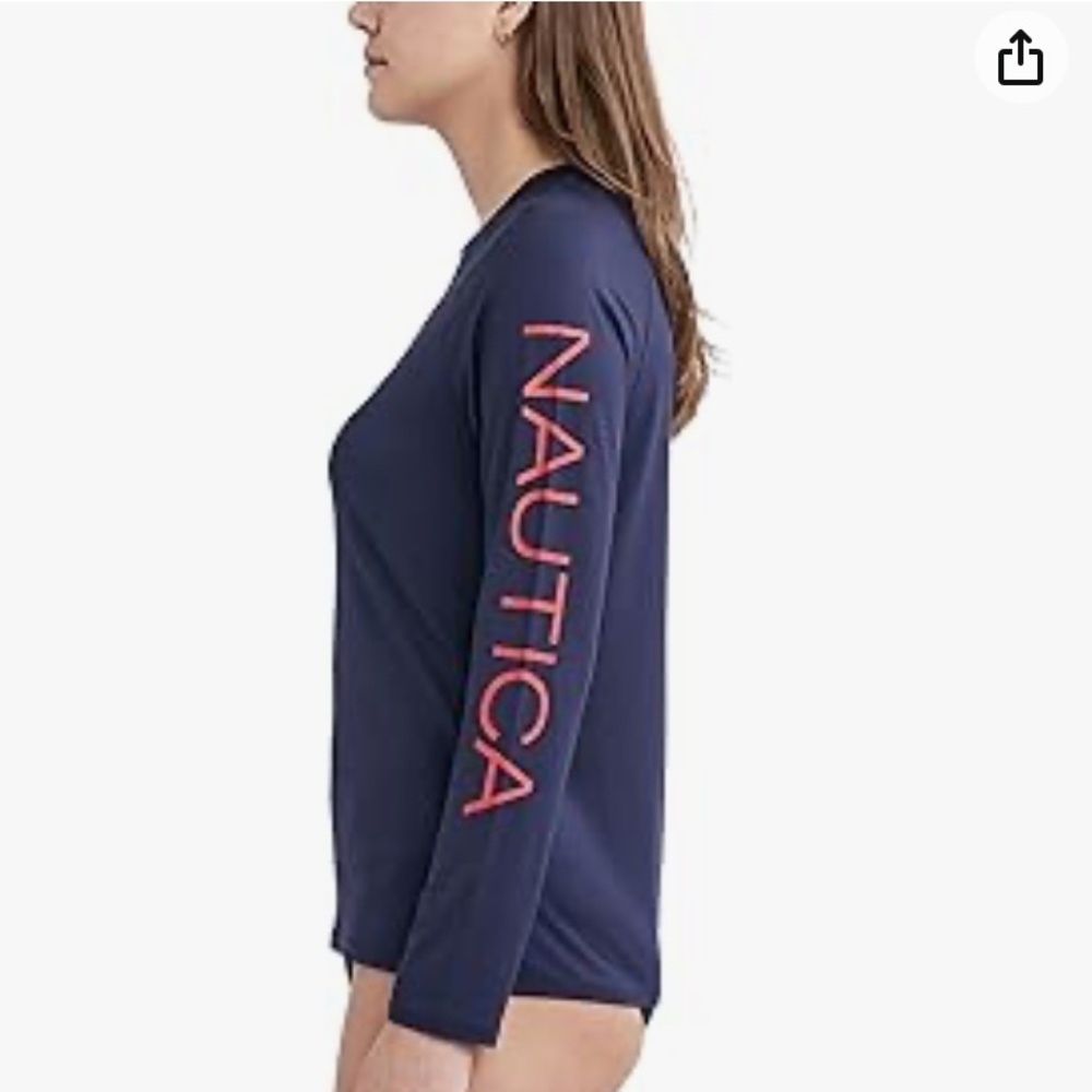 Nautica Women’s Standard Long Sleeve Rashguard - Picture 2 of 10